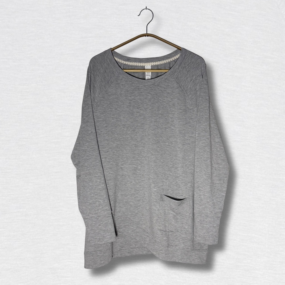 Elegant Gray Long Sleeve Women's Top